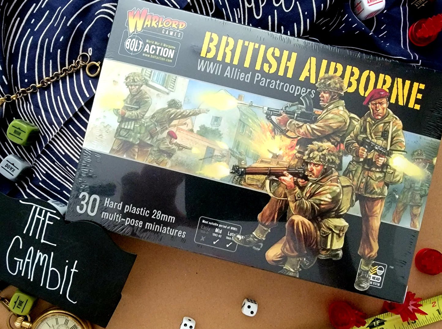 British Airborne WWII Allied Paratroopers (plastic)